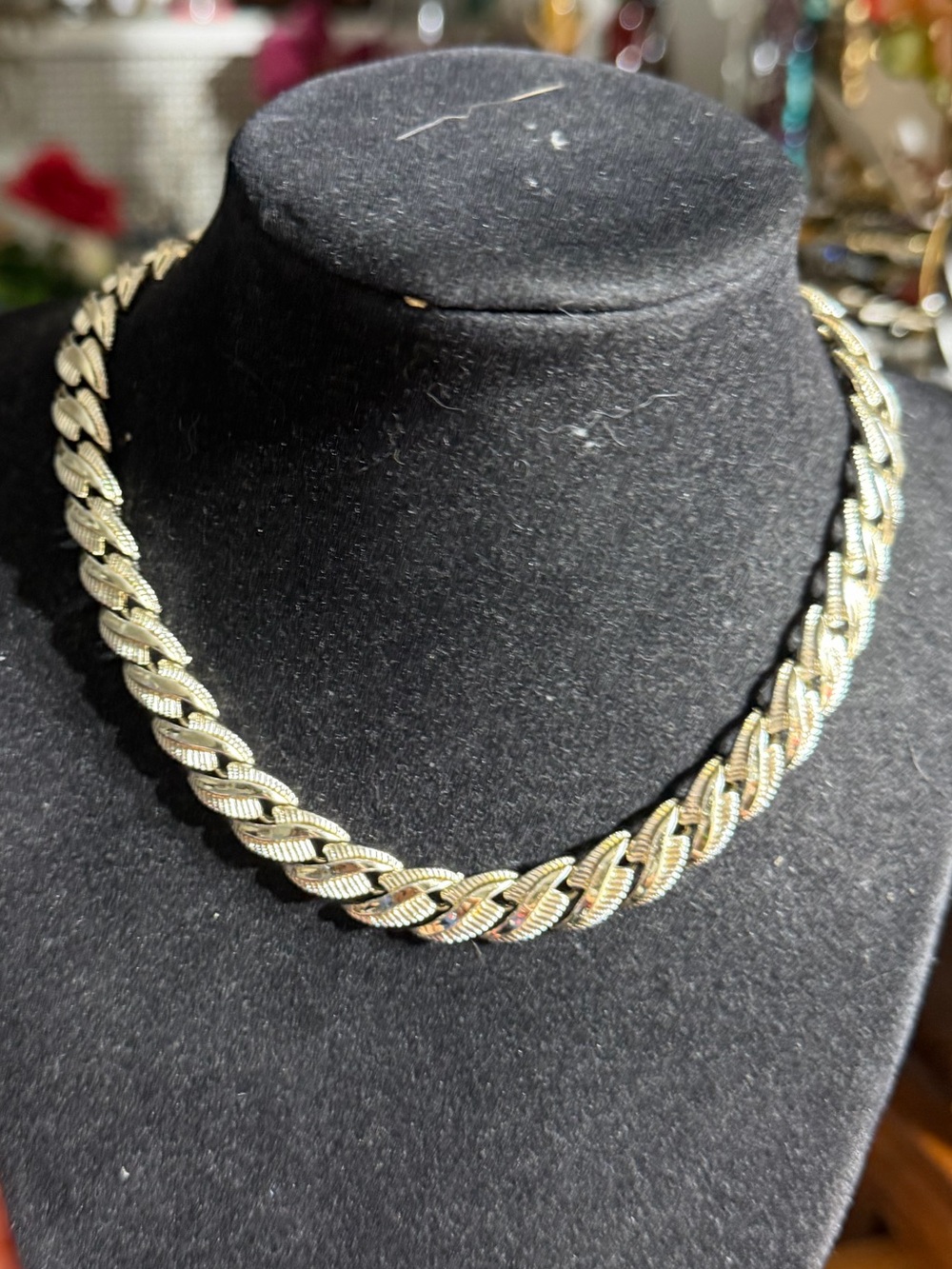 Vintage Coro Gold-Tone Braided Link Necklace 14”